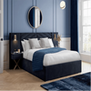 Marval Premium Upholstered Bed With Side Tables in Suede