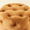 Yollo Round Ottoman In Suede