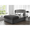 Boombox Luxury Upholstered Bed in Suede