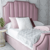 Uniline Luxury Upholstered Bed Without Storage In Suede