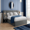 Marval Premium Upholstered Bed With Side Tables in Suede