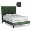 Bosco Quilt Luxury Upholstered Bed Without Storage In Suede