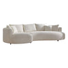 Snowy Luxury Sectional Sofa in Brooklyn Fabric