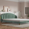 Knox Verticle Luxury Upholstered Bed Without Storage In Suede