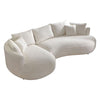 Snowy Luxury Sectional Sofa in Brooklyn Fabric