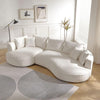 Snowy Luxury Sectional Sofa in Brooklyn Fabric