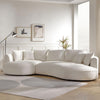 Snowy Luxury Sectional Sofa in Brooklyn Fabric