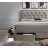 Apollo Upholstered Bed with Drawers Storage in Suede