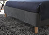 Knox Luxury Upholstered Bed Without Storage in Suede