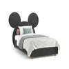 Mickey Upholstered Kids Bed Without Storage in Suede