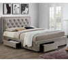 Apollo Upholstered Bed with Drawers Storage in Suede