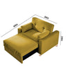 Jazz Luxury 1 Seater Sofa Cum Bed In Suede