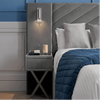 Marval Premium Upholstered Bed With Side Tables in Suede