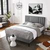 Seraphic Luxury Upholstered Bed Without Storage In Suede