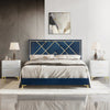 Porch Premium Upholstered Bed Without Storage In Suede