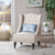 Masco High Back Chair In Suede