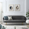 Subline Luxury Mid-Century Sofa In Suede