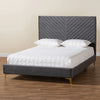 Hexa Premium Upholstered Bed Without Storage In Suede