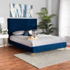 Hexa Premium Upholstered Bed Without Storage In Suede