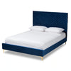 Hexa Premium Upholstered Bed Without Storage In Suede