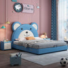 Teddy Bear Luxury Upholstered Kids Bed In Leatherette