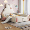 Ticktok Luxury Upholstered Kids Bed Without Storage in Leatherette