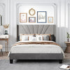 Genesis Luxury Upholstered Bed Without Storage In Suede