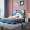 Teddy Bear Luxury Upholstered Kids Bed In Leatherette