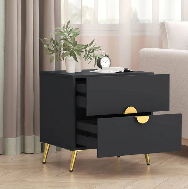 Modern Bedside Table In PU Polish