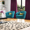 Hendrix Luxury Accent Chair In Suede - Pack of 2