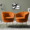 Hendrix Luxury Accent Chair In Suede - Pack of 2