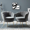 Hendrix Luxury Accent Chair In Suede - Pack of 2