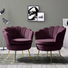 Hendrix Luxury Accent Chair In Suede - Pack of 2