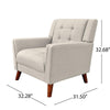 Cosmo Luxury Accent Chair In Cotton