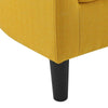 Yollo Luxury Accent Chair With Stool In Suede