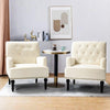 Umrao Tufted Luxury Accent Chair In Suede - Pack Of 2