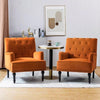 Umrao Tufted Luxury Accent Chair In Suede - Pack Of 2