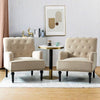 Umrao Tufted Luxury Accent Chair In Suede - Pack Of 2