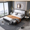 Jasmine Luxury Hydraulic Storage Upholstered Bed In Leatherette