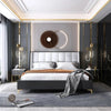 Jasmine Luxury Hydraulic Storage Upholstered Bed In Leatherette