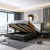 Jasmine Luxury Hydraulic Storage Upholstered Bed In Leatherette