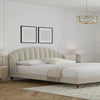 Knox Verticle Luxury Upholstered Bed Without Storage In Suede