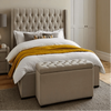 Straight Quilt Luxury Bed in Suede