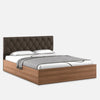 Quilt Plus Luxury Upholstered Bed in Brown Finish