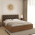 Quilt Plus Luxury Upholstered Bed in Brown Finish