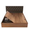 Quilt Plus Luxury Upholstered Bed in Brown Finish