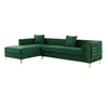 Orzo Luxury Chesterfield Sectional Sofa in Suede