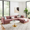 Unline Luxury Sectional Sofa in Suede