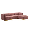 Unline Luxury Sectional Sofa in Suede