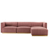 Unline Luxury Sectional Sofa in Suede